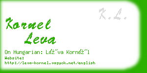 kornel leva business card